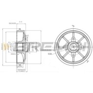 Kit Tamburi Freno Posteriore 94026600 CITROEN C-ELYSEE (DD) Trw