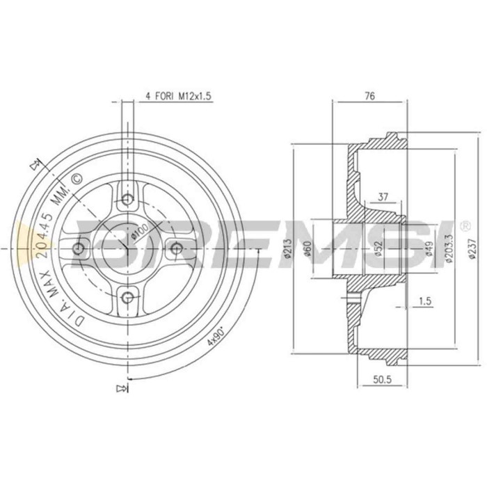 NEUTRO.jpg Kit Tamburi Freno Posteriore 94032300 RENAULT CLIO III (BR0/1 CR0/1)
