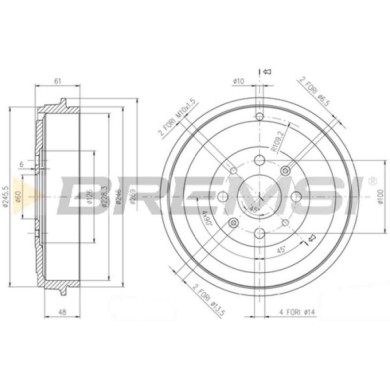 NEUTRO.jpg Kit Tamburi Freno Posteriore 94027200 FIAT 500 C (312)