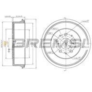 Kit Tamburi Freno Posteriore 94018300 VOLKSWAGEN Taro Verniciato