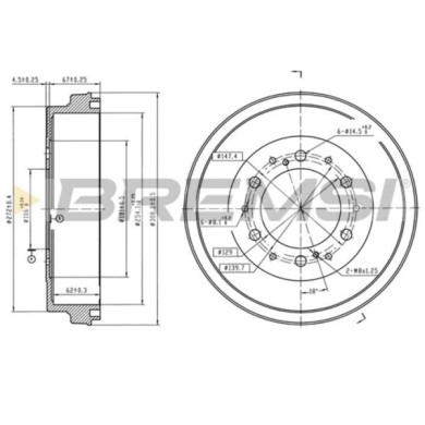 NEUTRO.jpg Kit Tamburi Freno Posteriore 94037300 TOYOTA Hiace/Commuter V Autobus Verniciato