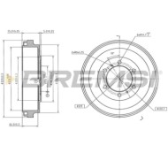 Kit Tamburi Freno Posteriore TOYOTA Hiace IV Furgonato Verniciato