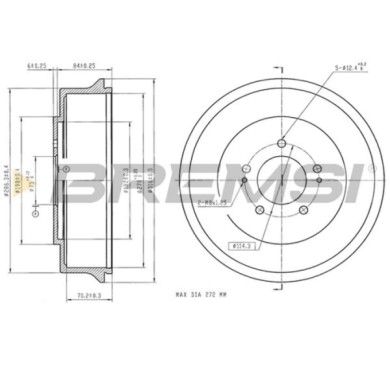 NEUTRO.jpg Kit Tamburi Freno Posteriore HYUNDAI H-1/Starex Autobus Verniciato