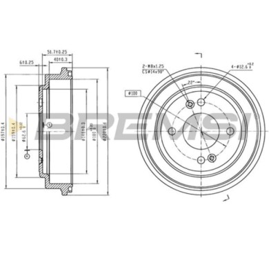 NEUTRO.jpg Kit Tamburi Freno Posteriore HYUNDAI Getz Verniciato