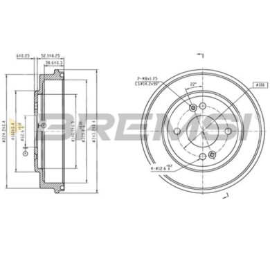 NEUTRO.jpg Kit Tamburi Freno Posteriore 94033300 HYUNDAI Getz Verniciato