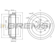 Kit Tamburi Freno Posteriore 94037600 HYUNDAI ATOS PRIME (MX) Verniciato