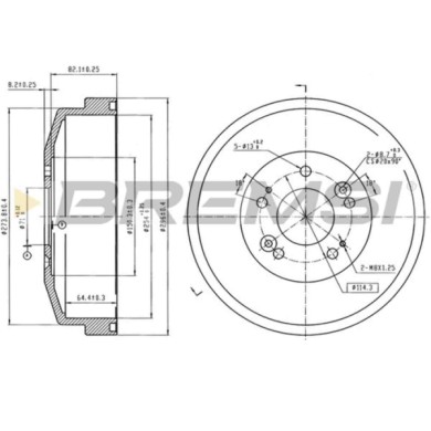 NEUTRO.jpg Kit Tamburi Freno Posteriore 94030500 KIA Carnival II Verniciato