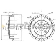 Kit Tamburi Freno Posteriore 94028700 KIA Sephia Tre Volumi Verniciato