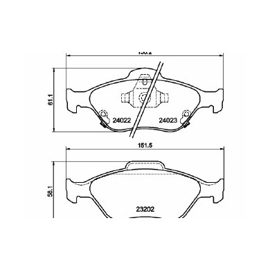 Pastiglie Freno Toyota Yaris 1.3 4wd 2007 08-2011 12 Mintex