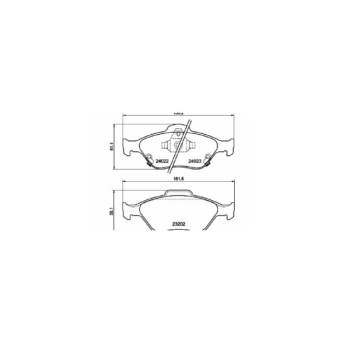 Pastiglie Freno Toyota Yaris 1.3 4wd 2007 08-2011 12 Mintex