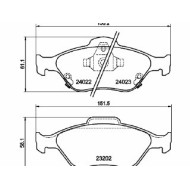 Pastiglie Freno Toyota Yaris 1.3 4wd 2007 08-2011 12 Mintex