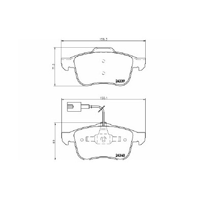 Pastiglie Freno Alfa Romeo 159 Sportwagon 1.9 Jtdm 16v 2006 03-2011 11 Mintex