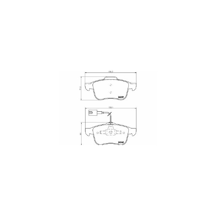 Pastiglie Freno Alfa Romeo 159 Sportwagon 1.9 Jtdm 16v 2006 03-2011 11 Mintex