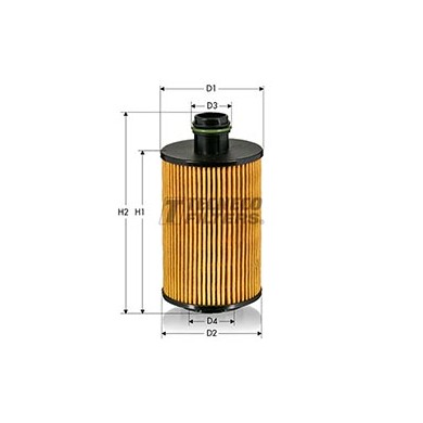 Filtro olio ox1034deco jeep (chrysler), lancia, m