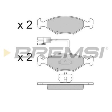 BP2823.JPG Pastiglie Freno Assale Anteriore Bp2823 Fiat Innocenti Bremsi