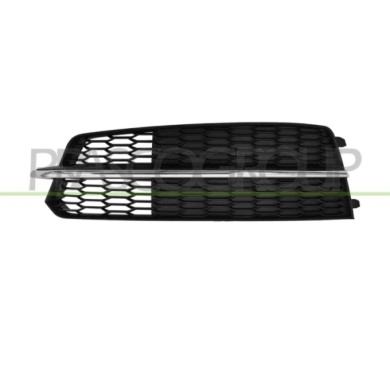 SX_SCRITTA_LOGO.jpg Griglia Sinistra Paraurti Anteriore Nera Goffrata Senza Sede Fendi Con Modanatura Cromata Audi A6 (4Gc) 2014