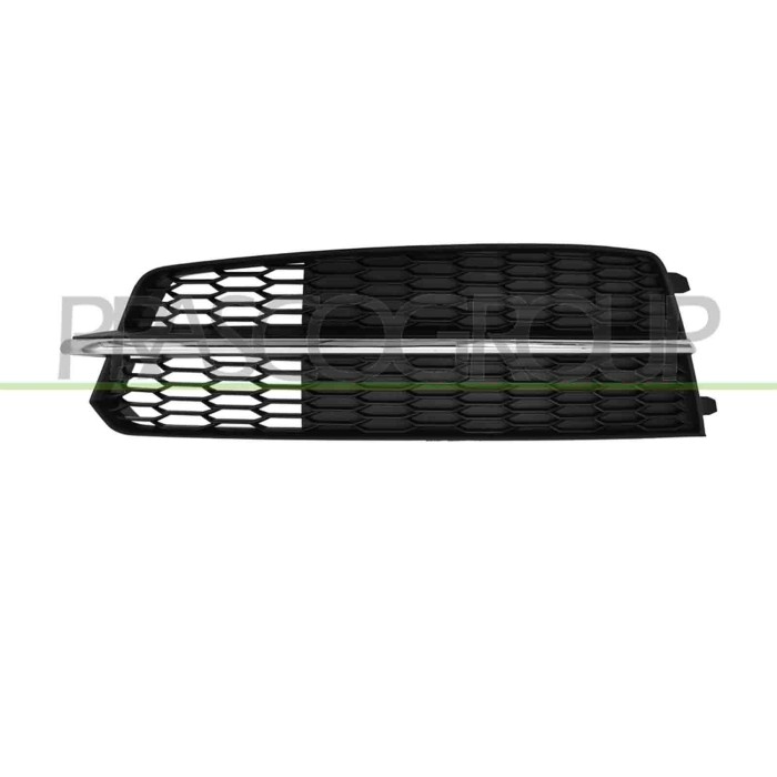 SX_SCRITTA_LOGO.jpg Griglia Sinistra Paraurti Anteriore Nera Goffrata Senza Sede Fendi Con Modanatura Cromata Audi A6 (4Gc) 2014