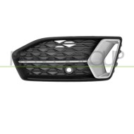 DX_SCRITTA_LOGO.jpg Griglia Destra Paraurti Anteriore Nera Goffrata Con Modanatura Argento Audi A6 (C8) Dal 2019 4K0807648D3Hb