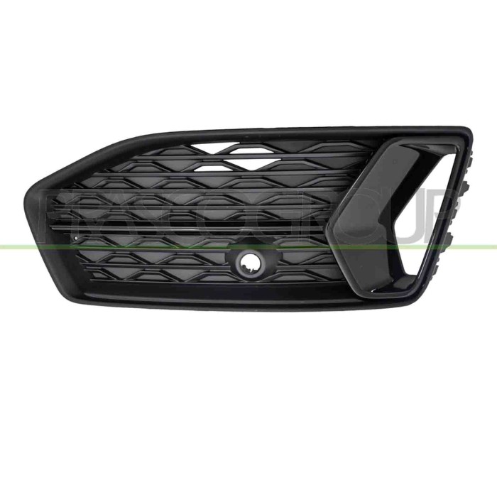 SX_SCRITTA_LOGO.jpg Griglia Sinistra Paraurti Anteriore Nera Goffrata Con Modanatura Nera Lucida Audi A6 (C8) Dal 2019 4K0807647