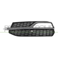 SX_SCRITTA_LOGO.jpg Griglia Sinistra Paraurti Anteriore Nera Con Sede Fendi Con Modanatura Argento Chiusa Audi A3 3/5 Porte 2012
