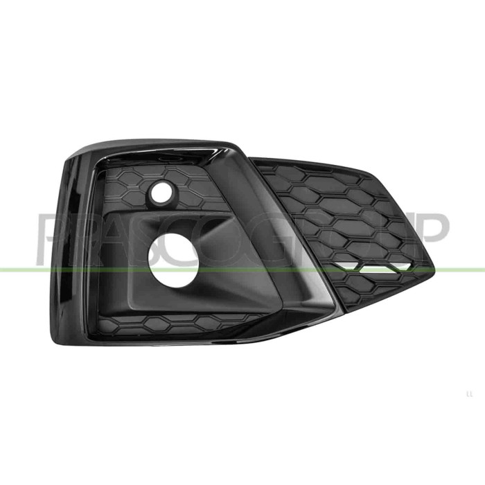 DX_SCRITTA_LOGO.jpg Griglia Destra Paraurti Anteriore Nera Lucida Con Sede Fendi Audi A5 (F53/F57) Coupe'/Cabriolet S-Line Dal 2
