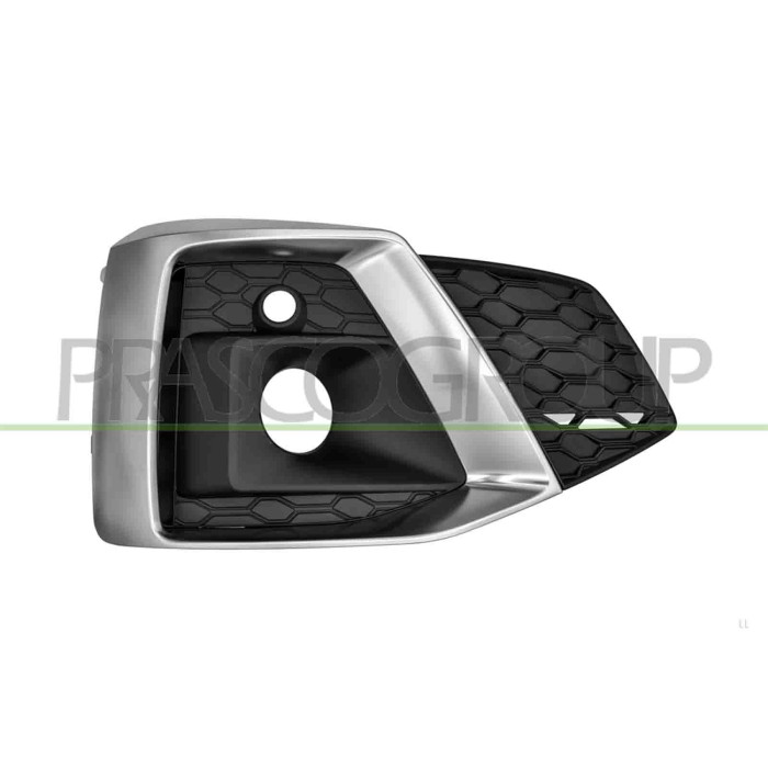 DX_SCRITTA_LOGO.jpg Griglia Destra Paraurti Anteriore Nera Con Sede Fendi Con Modanatura Argento Audi A5 Coupe'/Cabriolet S-Line