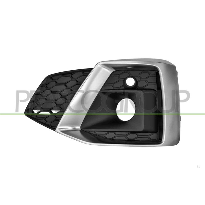SX_SCRITTA_LOGO.jpg Griglia Sinistra Paraurti Anteriore Nera Sede Fendi Modanatura Argento Audi A5 Coupe'/Cabriolet S-Line 2020 