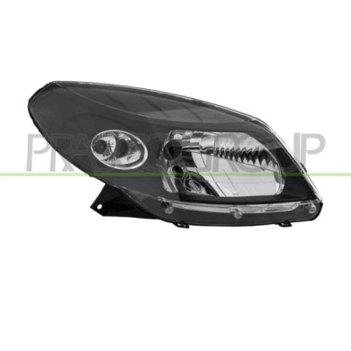 DX_SCRITTA_LOGO.jpg Proiettore Destro H4 Elettrico Senza Motore Nero Dacia Sandero Stepway Dal 2009 Al 2012 260104793R