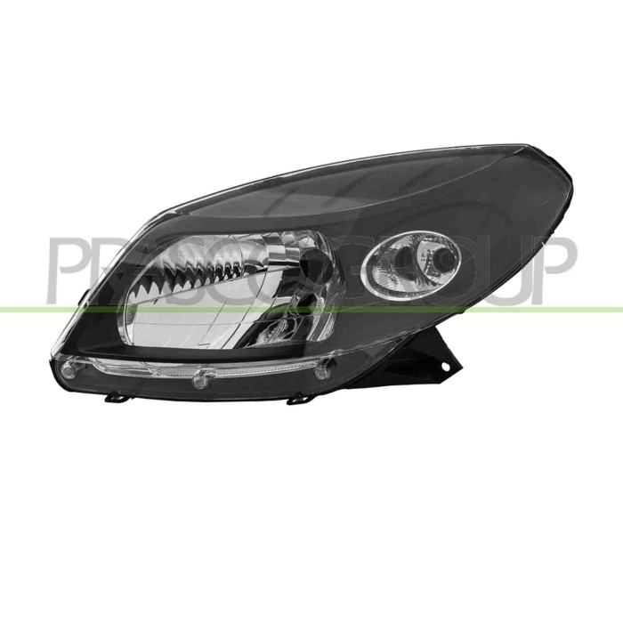 SX_SCRITTA_LOGO.jpg Proiettore Sinistro H4 Elettrico Senza Motore Nero Dacia Sandero Stepway Dal 2009 Al 2012 260602914R