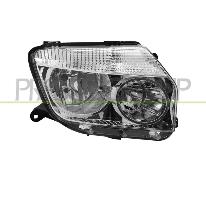 DX_SCRITTA_LOGO.jpg Proiettore Destro H1+H7 Elettrico Senza Motore Cromato Dacia Duster Dal 2010 Al 2013 260108233R