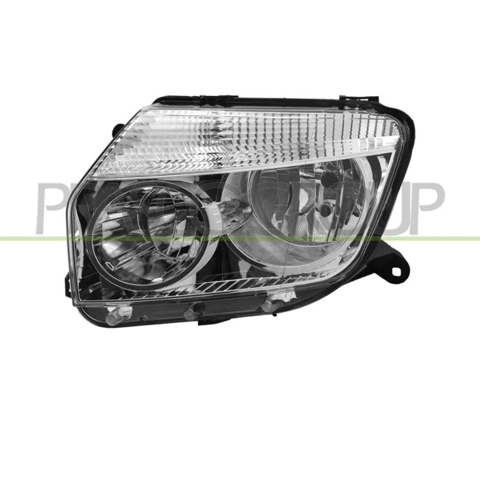 SX_SCRITTA_LOGO.jpg Proiettore Sinistro H1+H7 Elettrico Senza Motore Cromato Dacia Duster Dal 2010 Al 2013 260601153R
