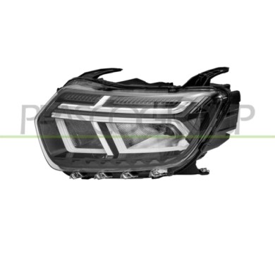 SX_SCRITTA_LOGO.jpg Proiettore Sinistro H1 Elettrico Con Motore Con Bordo Bianco Led Dacia Duster Dal 2021 260602465R