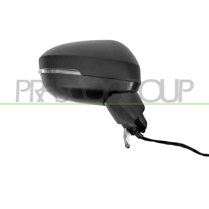 DX_SCRITTA_LOGO.jpg Retrovisore Destro Elettrico Con Primer Termico Con Fanale Con Blis Convesso 9 Pins Nissan Qashqai (J12) Dal