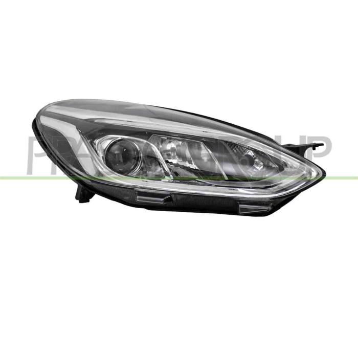 DX_SCRITTA_LOGO.jpg Proiettore Destro H7+H1 Elettrico Con Motore Con Luce Diurna Cromato Led Ford Fiesta Mk Vii Dal 2017 Al 2021