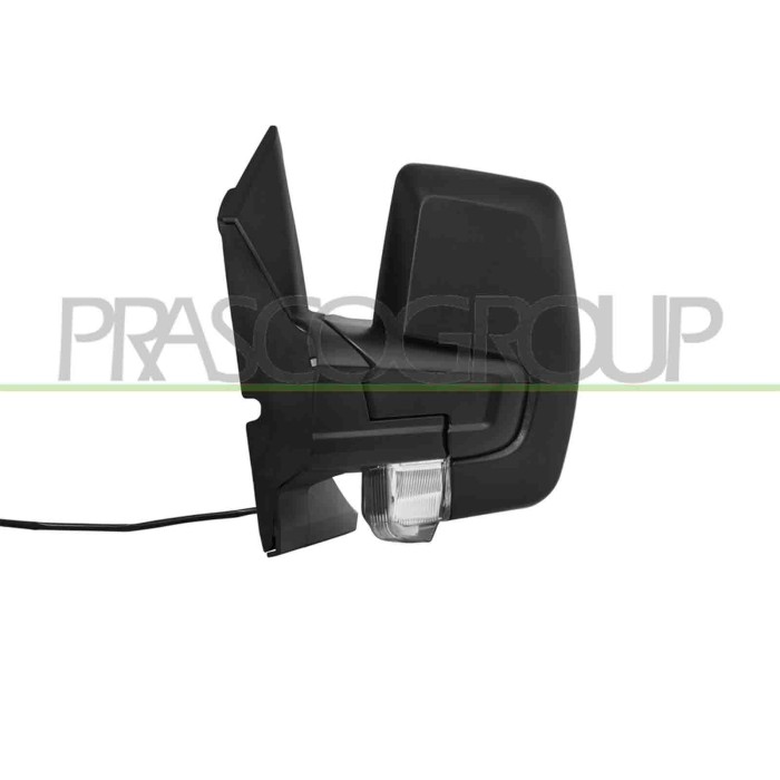 SX_SCRITTA_LOGO.jpg Retrovisore Sinistro Manuale Nero Con Fanale Convesso 2 Pins Ford Transit/Tourneo Custom (Ttf) Dal 2018 2174