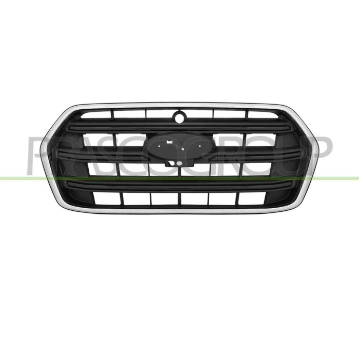 NEUTRO.jpg Griglia Radiatore Nera Con Cornice Cromata Con Foro Telecamera Ford Transit Dal 2019 Kk31-17B968-C