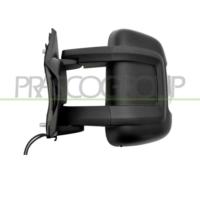 SX_SCRITTA_LOGO.jpg Retrovisore Sinistro Manuale Nero Con Fanale Bianco Con Sonda Convesso Braccio Medio 4 Pins Citroen Jumper 2