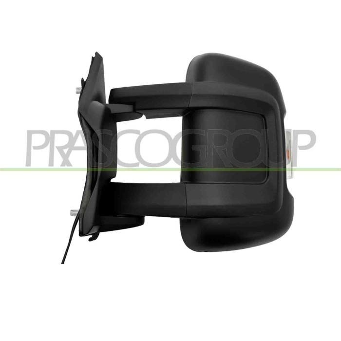 SX_SCRITTA_LOGO.jpg Retrovisore Sinistro Manuale Nero Con Fanale Arancio Convesso Braccio Medio 2 Pins Citroen Jumper Dal 2006 A