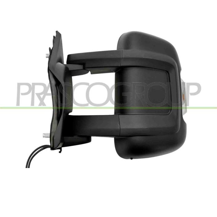 SX_SCRITTA_LOGO.jpg Retrovisore Sinistro Manuale Nero Con Fanale Arancio Con Sonda Convesso Braccio Medio 4 Pins Citroen Jumper 