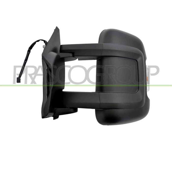 SX_SCRITTA_LOGO.jpg Retrovisore Sinistro Elettrico Nero Termico Con Fanale Arancio Convesso Braccio Medio 8 Pins Citroen Jumper 