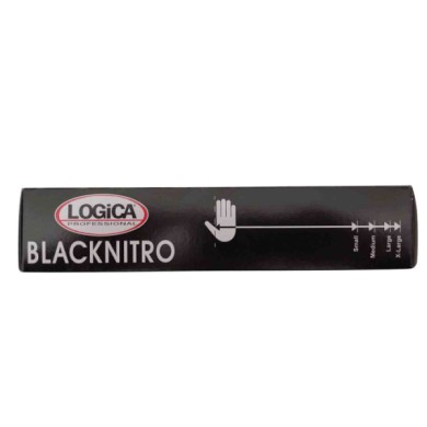 GUANTI-NERI-LATERALE-2-AMAZON.jpg Logica Guanti Professionali Monouso In Nitrile Senza Polvere Taglia L 50 Pz