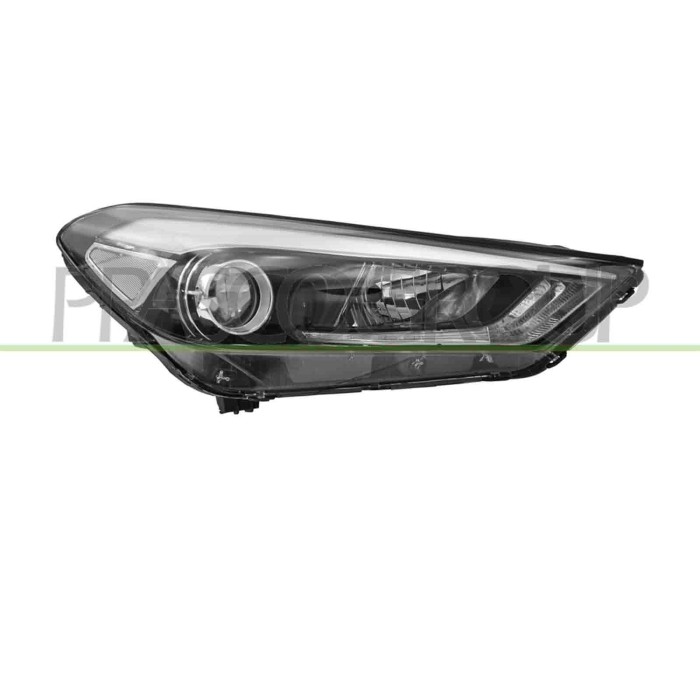 DX_SCRITTA_LOGO.jpg Proiettore Destro H7+H7 Elettrico Con Motore Led Hyundai Tucson (Tl) Dal 2015 Al 2018 92102D7001