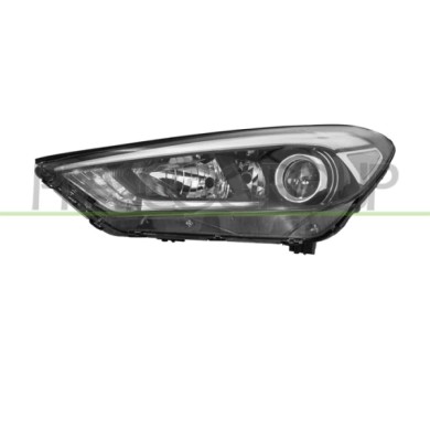 SX_SCRITTA_LOGO.jpg Proiettore Sinistro H7+H7+H7 Elettrico Con Motore Con Luce Diurna Nero Led Hyundai Tucson (Tl) Dal 2015 Al 2