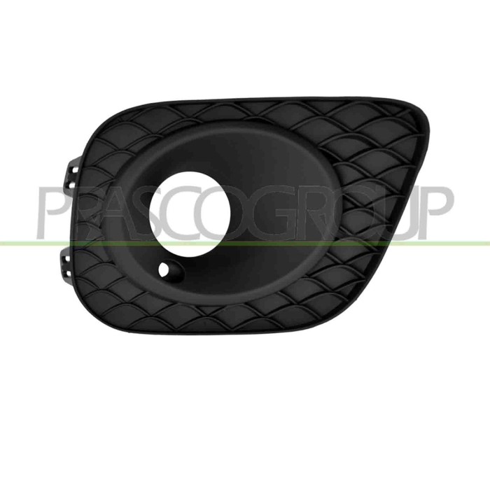 DX_SCRITTA_LOGO.jpg Griglia Destra Paraurti Anteriore Nera Goffrata Con Sede Fendinebbia Mercedes Glb Class (X247) Dal 2019 A247