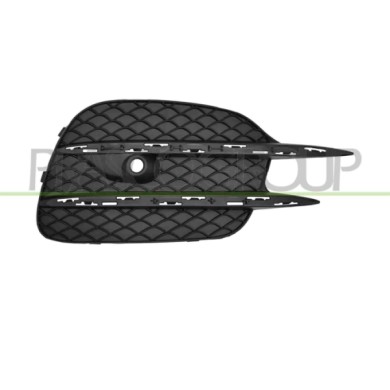 DX_SCRITTA_LOGO.jpg Griglia Destra Paraurti Anteriore Nera Goffrata Con Foro Pdc Mercedes V Class (W447) Amg Line Dal 2014 Al 20