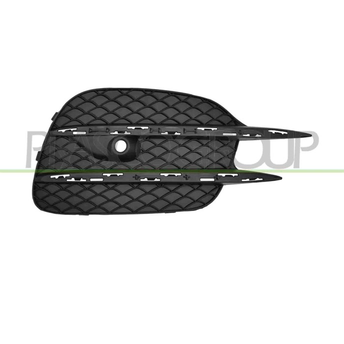DX_SCRITTA_LOGO.jpg Griglia Destra Paraurti Anteriore Nera Goffrata Con Foro Pdc Mercedes V Class (W447) Amg Line Dal 2014 Al 20