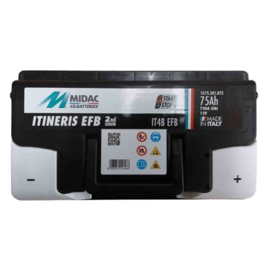 MIDAC SPONS_3.jpg Midac It4b Batteria Auto Efb Start E Stop 75ah 730 A 12v Made In Italy.