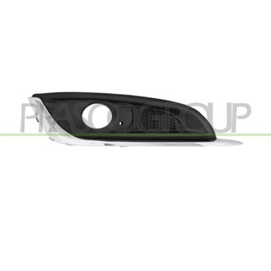 DX_SCRITTA_LOGO.jpg Griglia Destra Paraurti Anteriore Nera Con Sede Fendi Con Modanatura Cromata Opel/Vauxhall Insignia A Dal 20