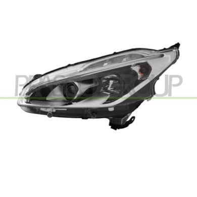SX_SCRITTA_LOGO.jpg Proiettore Sinistro H7+H7+Py21W Elettrico Senza Motore Con Luce Diurna Nero Led Peugeot 208 Dal 2015 Al 2019