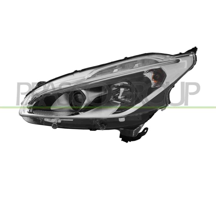 SX_SCRITTA_LOGO.jpg Proiettore Sinistro H7+H7+Py21W Elettrico Senza Motore Con Luce Diurna Nero Led Peugeot 208 Dal 2015 Al 2019